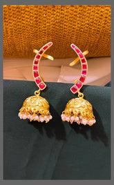 Earcuff Jhumki In Kundan - KE00476