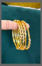 Beautiful white stone Bangles - BG00173