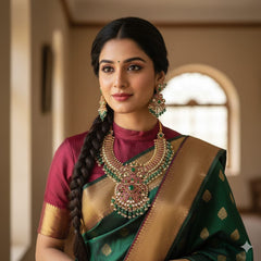 Beautiful Ruby Nakshi Necklace - NN00454