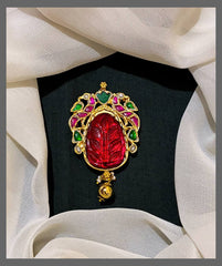 Peacock Kundan Pendent - KP00162