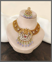 Antique Necklace With Lakshmi Pendent - NN00651