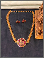 Beautiful Nakshi Necklace With Pendant - NN00780