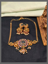 Beautiful Peacock and Flower Necklace - NN00799