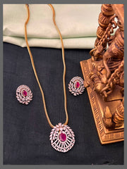 Beautiful Nakshi Chain With Daimond Pendant - DN0072