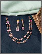 Double Layer Necklace In Nakshi - NN00819