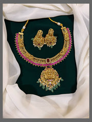 Jilebi Lakshmi Necklace With Jhumkis - KN00272
