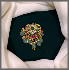 Flower Chand Bali Jada Billa - HA00115