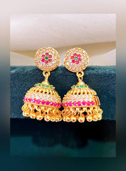 Ruby and Emerald Premier quality Gold Replica Jimika Naskhi -NE0133