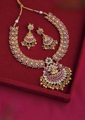 Lakshmi In Multi Jadau Necklace - NN00156