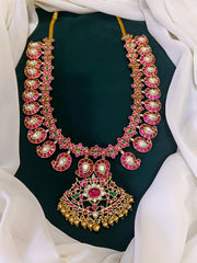 Uncut Mango Haram in Jadau Kundan with Pendent - KH0068