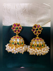 Multi Jimikki Earring In Nakshi - NE0143