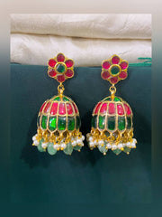 Ruby Flower Jimikki in Kundan - KE00135