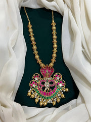 Lord Krishna pendent in Kundan Necklace - KN00152