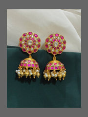 Ruby Flower Jimikki in Kundan - KE00183