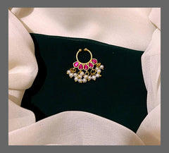 Beautiful Kundan Nose Ring - NR0034