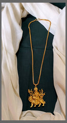 Durga Devi Pendent With Chain In Nakshi - NN00443