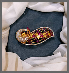 Peacock Hair Clip - HA00125
