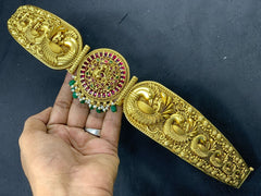 Nakshi Traditional Kempu Waist Belt - WB0031