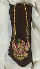 Wide Range Of Beads Haram With Jadau Pendants - PB00613