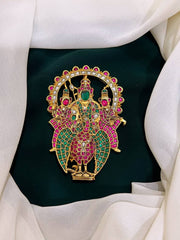 Lord Murugan with Valli Deivanai in Jadau Kundan Pendent - KP0010