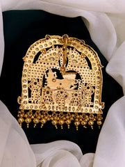 Anantha Padmanabha Swamy Pendent In Jadau Kundan - KP0013