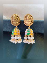Beautiful Multi Jadau Kundan Jimika Earring - KE00103