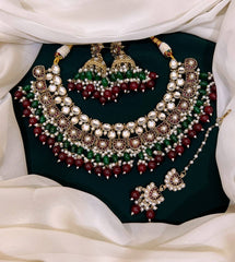 Kundan Choker for party wear with Mang tika Necklace - KN00117
