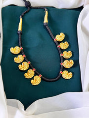 Mango Black Dori in Jadau Kundan Necklace - BD006