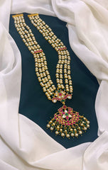 Jadav Kundan Swaroski Pearl Haram with Pendent - PB0072