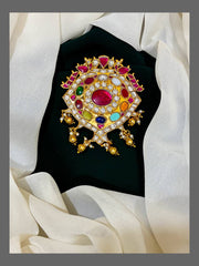 Multi Color Pendent in Kundan - KP0076