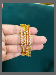 Beautiful white stone Bangles - BG00173