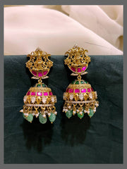 Multi Colour Lakshmi Jhumki in Nakshi - NE00526