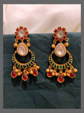 Beautiful Flower with Hanging Earring in Kundan - KE00498