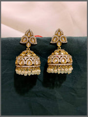 Mango White stone Jhumki earring in Victorian - VE00184