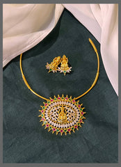 Chokar with Lakshmi Pendant in Nakshi - NN00573