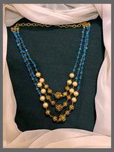 Beautiful 3 Layer Beads Haram with Cream and Gold Beads - PB00397