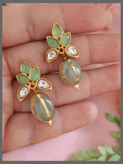 Beautiful Stone Stud With Bead - KE00510