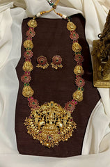 Lakshmi and Kempu Flower Long Haram - NH00105