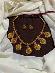 Lakshmi Necklace With Earrings - NN00966