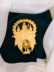 Lord Murugan with Valli Deivanai in Jadau Kundan Pendent - KP0010