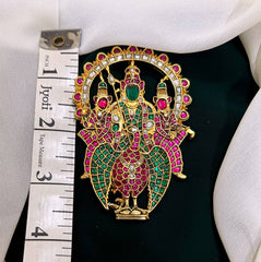 Lord Murugan with Valli Deivanai in Jadau Kundan Pendent - KP0010