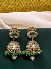 Victorian Ganesha Jhumkis - VE039
