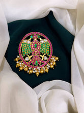 Peacock in Jadau Kundan Pendent - KP00155