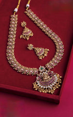 Lakshmi In Multi Jadau Haram with Earrings - NH00112