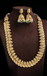 Lakshmi Kaasu Lomg Haram With Beautiful Jhumkis - NH0021