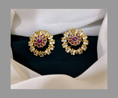 Ruby Traditional earring in Nakshi - NE0148