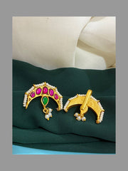 Beautiful Multi Jadau Moon Shaped Bugadi - BU0020