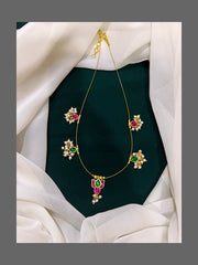 Lotus Kundan necklace - KN00206