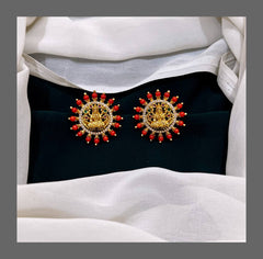 Coral Lakshmi in Nakshi Earring - NE0171