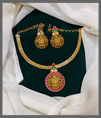 Nanu Chain With Lakshmi Kundan Pendent - KN00447